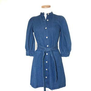 Who What Wear Denim Puff Sleeve Dress XS